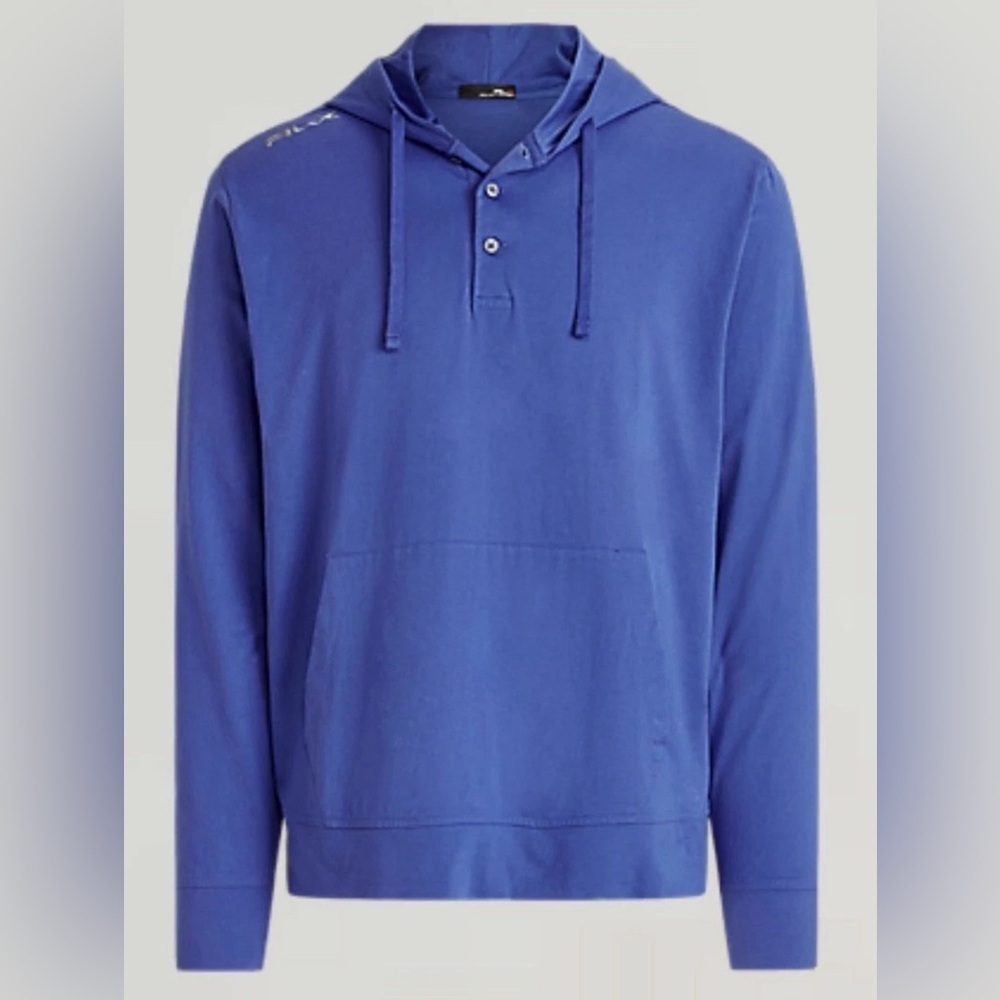 RLX Ralph Lauren Luxury Lisle Golf Blue‎ Hoodie Men's Size S New MSRP $198